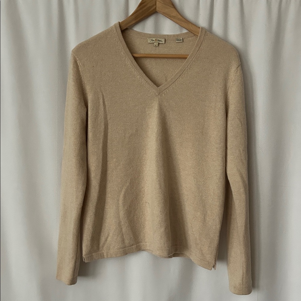 Peter Millar Luxurious Oat Beige π―% Cashmere Sweater **Size L** πΈπΈ - Picture 1 of 6